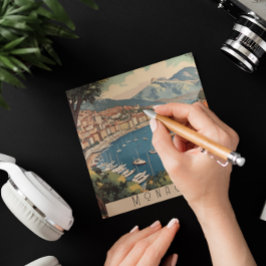 Vintage resor Poster att bortse från Monaco-hamnen