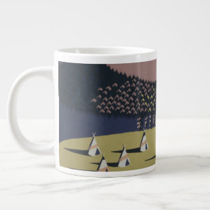 Vintage resor Poster att resa till Montana Jumbo Mugg