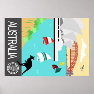Vintage resor poster Australien