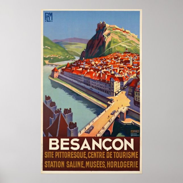 Vintage resor Poster Besancon Frankrike (Framsidan)