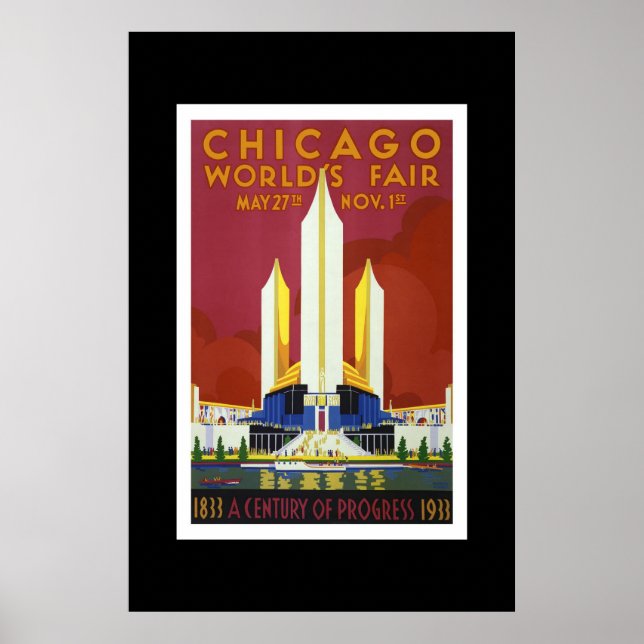 Vintage resor Poster Chicago World's Fair (Framsidan)