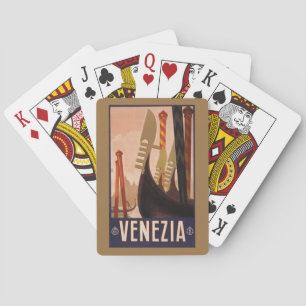 Vintage resor Poster en kanal i Venedig Casinokort