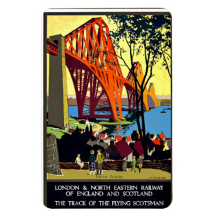 Vintage resor poster - England och Skottland Magnet