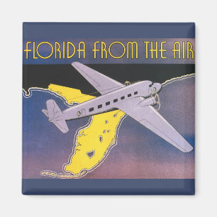 Vintage resor Poster, Florida från Luft flygplan Magnet
