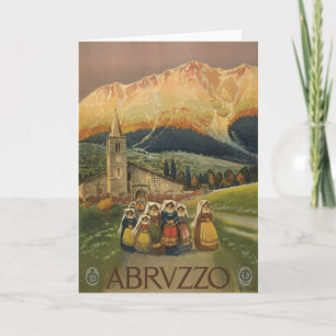 Vintage resor Poster för Abruzzo, Italien. Kort