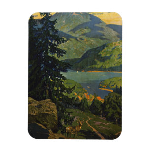 Vintage resor Poster för Adirondacks Magnet