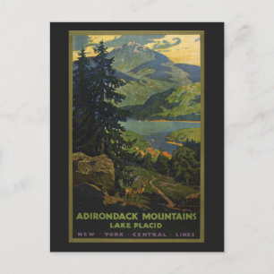 Vintage resor Poster för Adirondacks Vykort