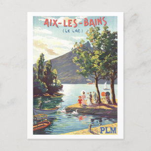 Vintage resor Poster för Aix-les-Bains, Frankrike, Vykort
