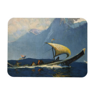 Vintage resor Poster för Alaska norra Stilla havet Magnet