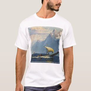 Vintage resor Poster för Alaska norra Stilla havet T Shirt