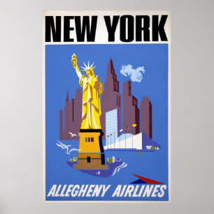 Vintage resor Poster för Allegheny Airlines