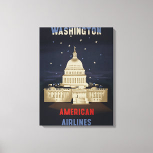 Vintage resor Poster för American Airlines Canvastryck