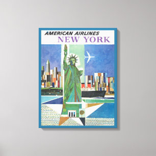 Vintage resor Poster för American Airlines Canvastryck