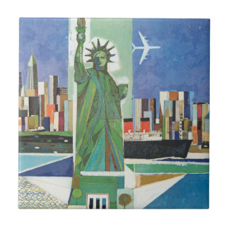 Vintage resor Poster för American Airlines Kakelplatta
