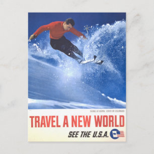 Vintage resor Poster för Aspen, Colorado Vykort