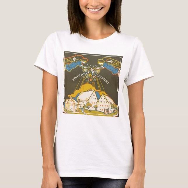 Vintage resor Poster för Efrata Cloister T Shirt (Framsida)
