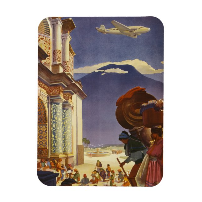 Vintage resor Poster för Guatemala Magnet (Vertikal)