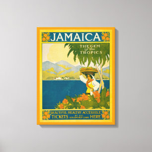 Vintage resor Poster för Jamaica Canvastryck