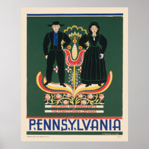 Vintage resor Poster för Lancaster County, Pa