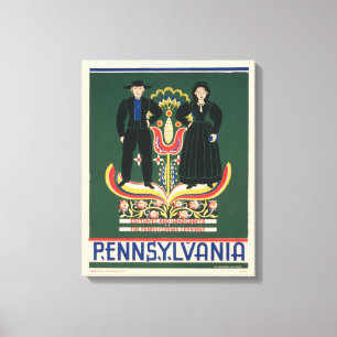 Vintage resor Poster för Lancaster County, Pa Canvastryck
