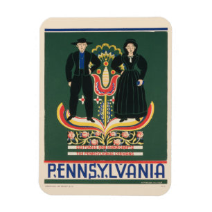 Vintage resor Poster för Lancaster County, Pa Magnet