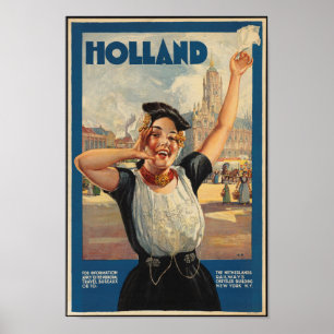Vintage resor Poster för Nederländerna