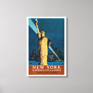 Vintage resor Poster för New York Canvastryck