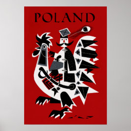 Vintage resor poster för Polen