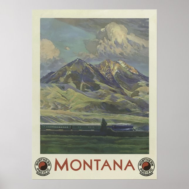 Vintage resor Poster - Förenade Stater Montana (Framsidan)