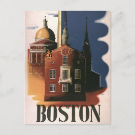 Vintage resor Poster från Boston, Massachusetts Vykort