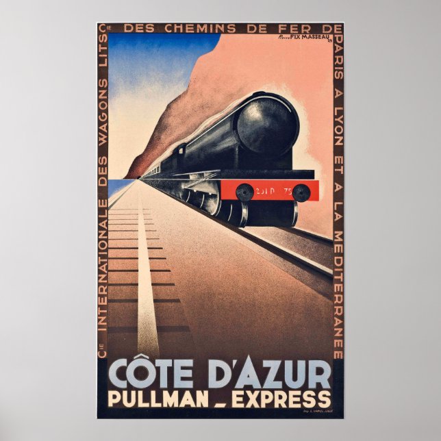 Vintage resor Poster - Frankrike Nice Cote d'Azur (Framsidan)