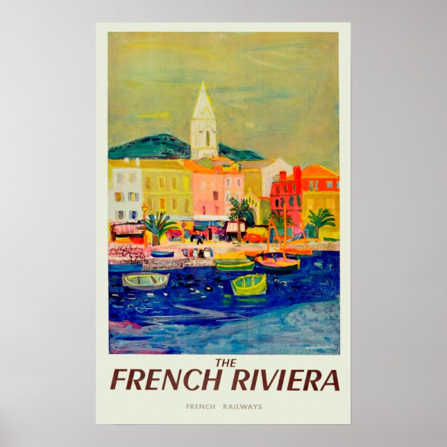 Vintage resor Poster - Frankrike Riviera (Framsidan)