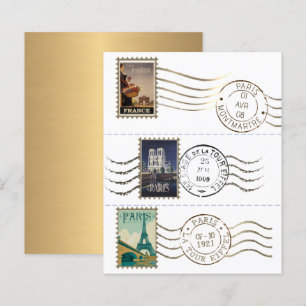 Vintage resor Poster Frimärke och Fransken Postage