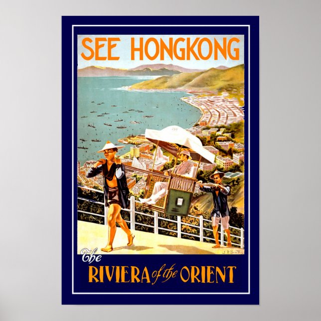 Vintage resor Poster Hongkong (Framsidan)