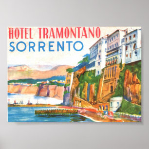 Vintage resor Poster, Hotel Sorrento-Italien Poster