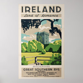 Vintage resor Poster Irland Blarney Castle