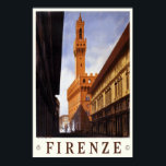 Vintage resor Poster Italien Florence Firenze<br><div class="desc">En reproduktion av ett konsthändelse från 1930-talet poster att man främjar turism till Florens i Italien. Digitalt renoverat för att få ut det ursprungliga färg,  ännu bättre och åtgärda så många brister som möjligt. Anpassa poster storlekt,  struktur,  gräns och/eller ram till kostym.</div>