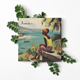 Vintage resor Poster Jamaican-kvinna