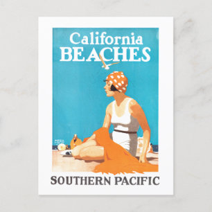 Vintage resor Poster Kalifornien Beacher Vykort