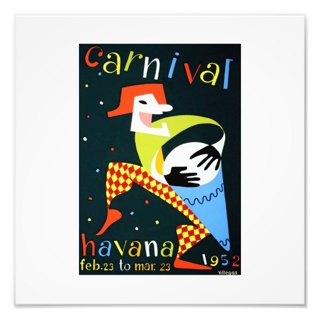 Vintage resor poster karneval (Framsidan)