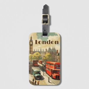 Vintage resor Poster London City Center Bagagebricka