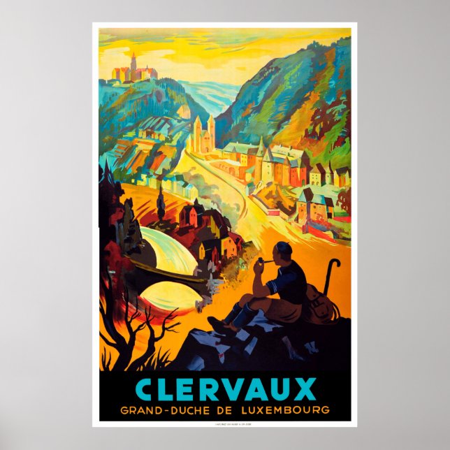 Vintage resor Poster - Luxemburg (Framsidan)