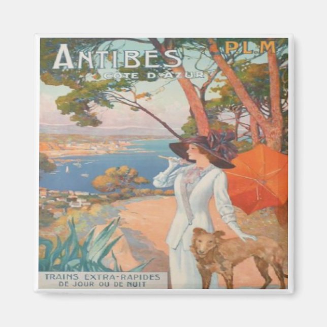 Vintage resor Poster magnet (Framsidan)