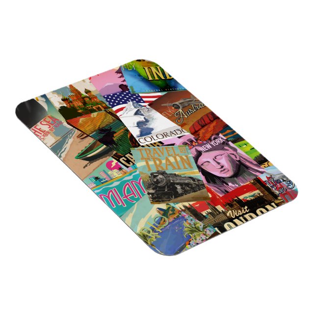 Vintage resor Poster Magnet (Högersidan)