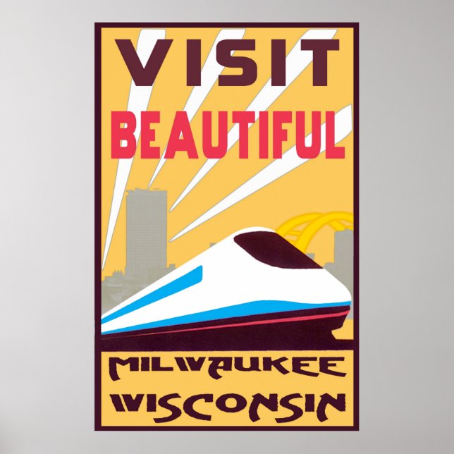 VINTAGE RESOR POSTER - MILWAUKEE, WISCONSIN (Framsidan)