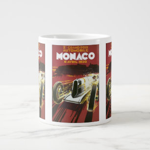 Vintage resor Poster, Monaco Grand Prix Auto Tävli Jumbo Mugg