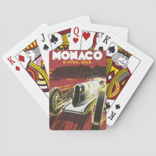 Vintage resor Poster, Monaco Grand Prix Auto Tävli Kortlek