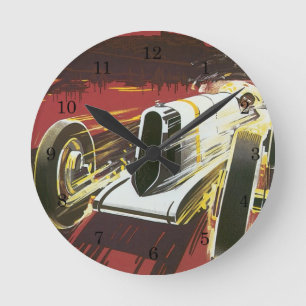 Vintage resor Poster, Monaco Grand Prix Auto Tävli Rund Klocka