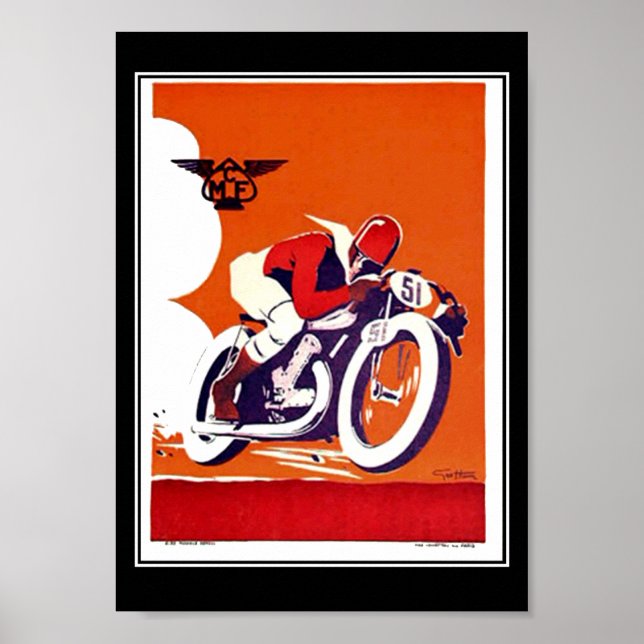 Vintage resor Poster motorcykel Tävling (Framsidan)