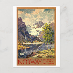 Vintage resor Poster Norge Vykort
